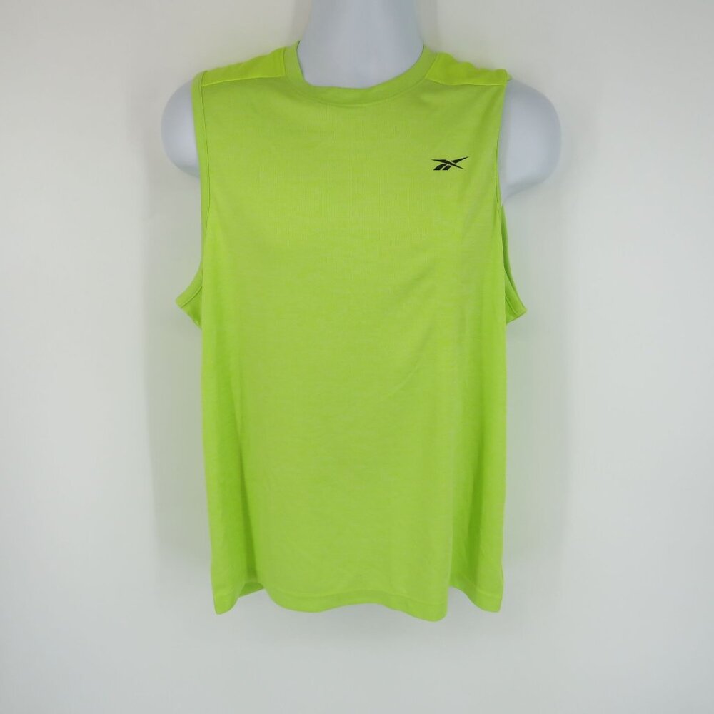 Reebok Men's Acid Yellow Speedwick Sleeveless Tee Small NWT